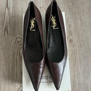 YSL Genuine Leather Flat Shoes Size 38 1/2